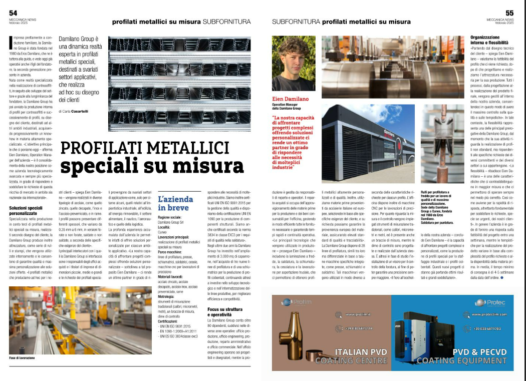 Damilano Group su Meccanica News